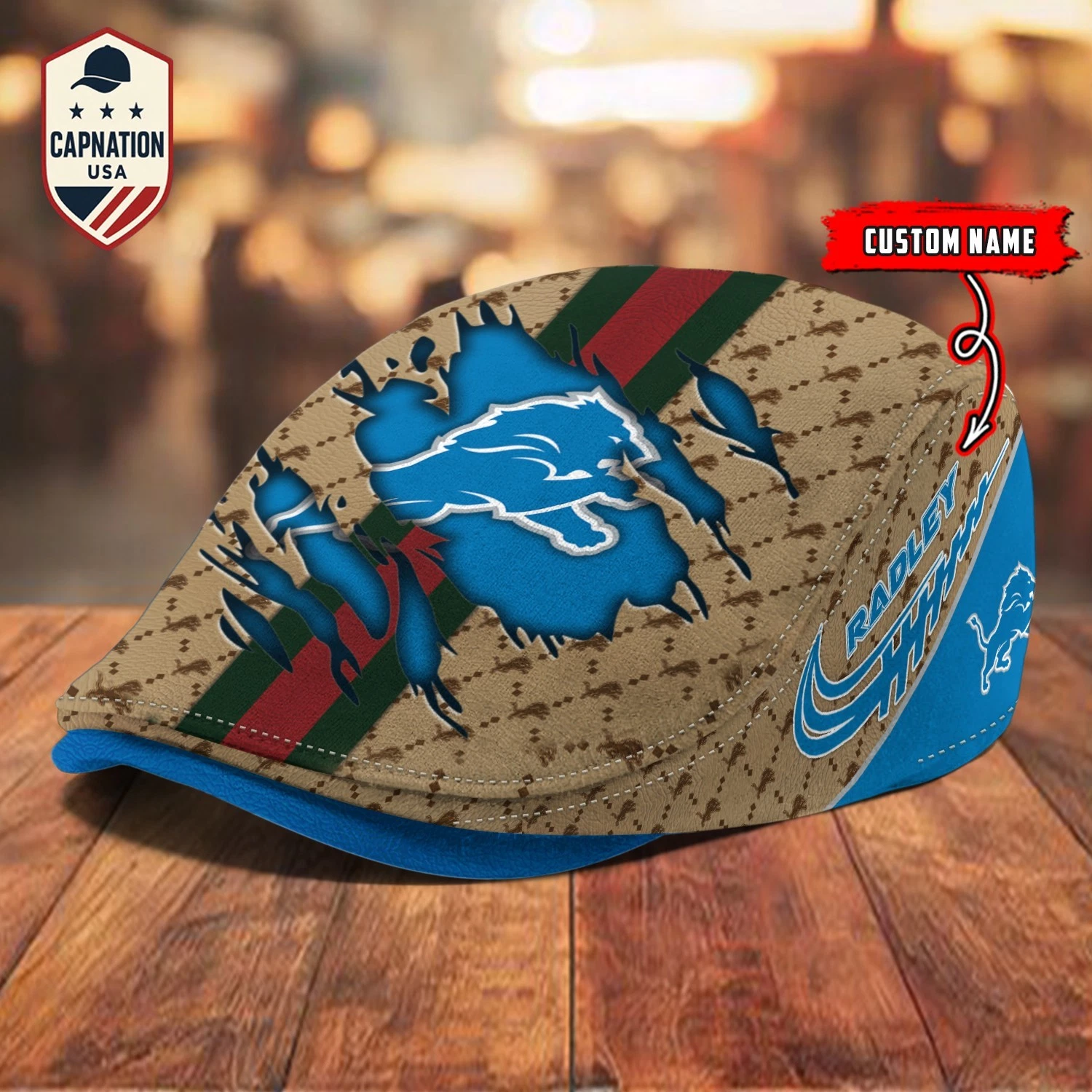 Detroit-Lions Jeff Cap football Newsboy Cap Golf Cap Driving Gift for Men