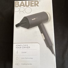 BAUER PRO FOLDING HAIR DRYER IONFLOWX 2200W TRAVEL 38099