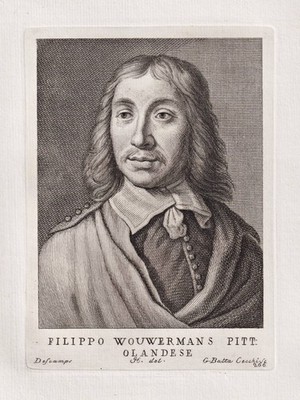 Philips Wouwerman Dutch painter Baroque Haarlem Maler engraving Portrait 1770