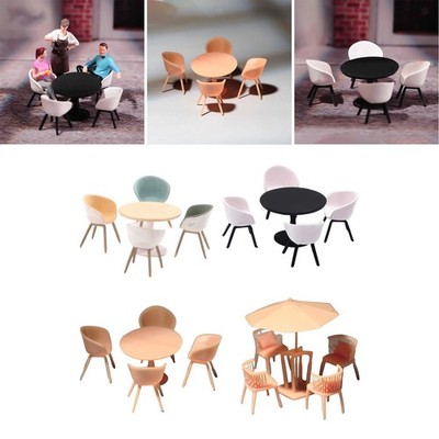 Miniature Table Chair Set 1/64 Scale Furniture Model Sturdy Creative Mini