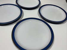 Denby Imperial Blue 26cm Dinner Plates Used
