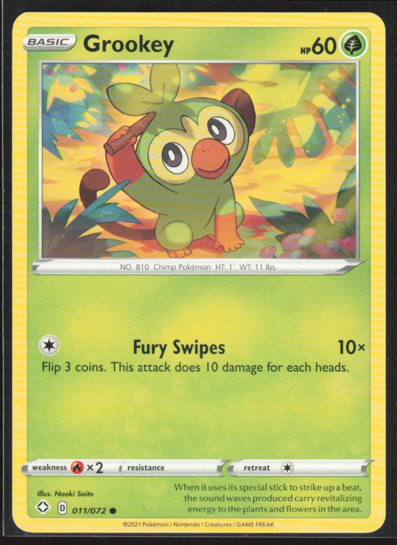 2021 Sword & Shield - Shining Fates Grookey Basic/Common #11