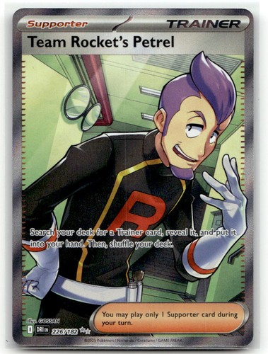 Team Rocket's Petrel 226/182 Ultra Rare Destined Rivals Pokemon EN Holofoil NM