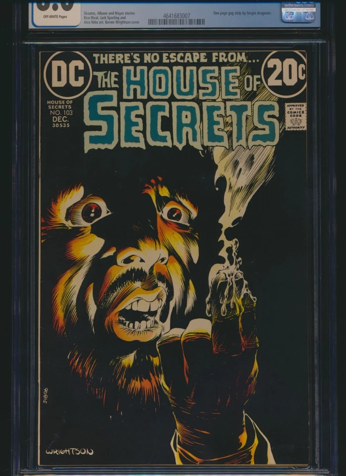 House of Secrets 103 DC Horror 1972 CGC 8.0 Cubierta clásica de Wrightson ¡Envío y devolución gratuitos! Foto 2 de 3