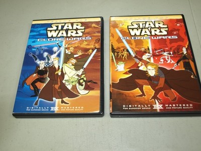 STAR WARS: Clone Wars -Volume 1 & 2 (DVD, 2005) Cartoon Network w/ Inserts *READ