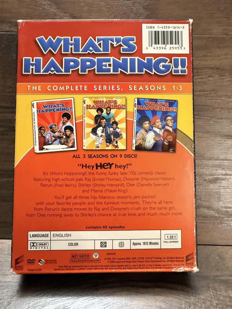 希少・廃盤・4DVD-BOX・海外版 The Complete Series What's Happening!! Complete Series Seasons 1-3 DVD 9 Disc Box Set
