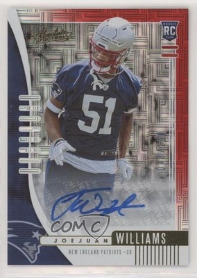 2019 Absolute Red Squares Signatures /100 Joejuan Williams Rookie Auto RC ew1