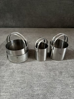Unbranded Stainless Steel Biscuit or Cookie Cutter Set - Round - 3 pcs