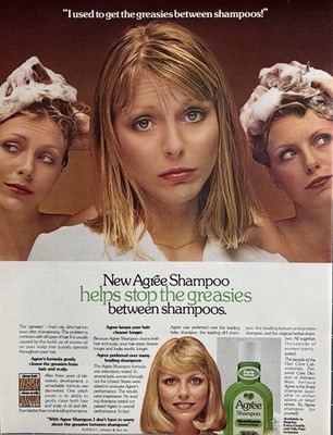 1978 Agree Shampoo Original Vintage Advertisement Hair Greasies Print Ad