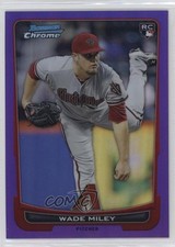 2012 Bowman Chrome Purple Refractor 99/199 Wade Miley #159 0c6