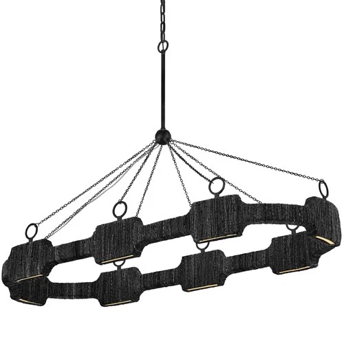 Hinkley Lighting 34107 Raffi 52"W Ring Chandelier - Carbon Black - Picture 1 of 7
