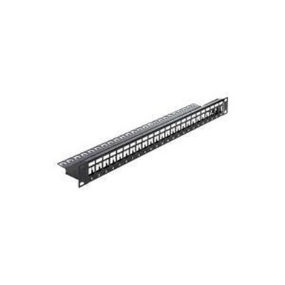 24 Keystone Ports mit 192 x 149 mm Montage in 19'' Schnken 1 HE Aufgedrucktes
