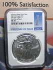 2021 W T1 Silver Eagle NGC MS70 First Day Of Issue * FREE shipping in the USA!