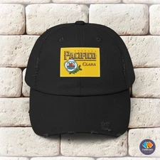 Pacifico Clara Logo Unisex Distressed Cap
