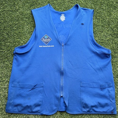 #ad Sams Club Employee Uniform Vest Mens XL Blue $19.99