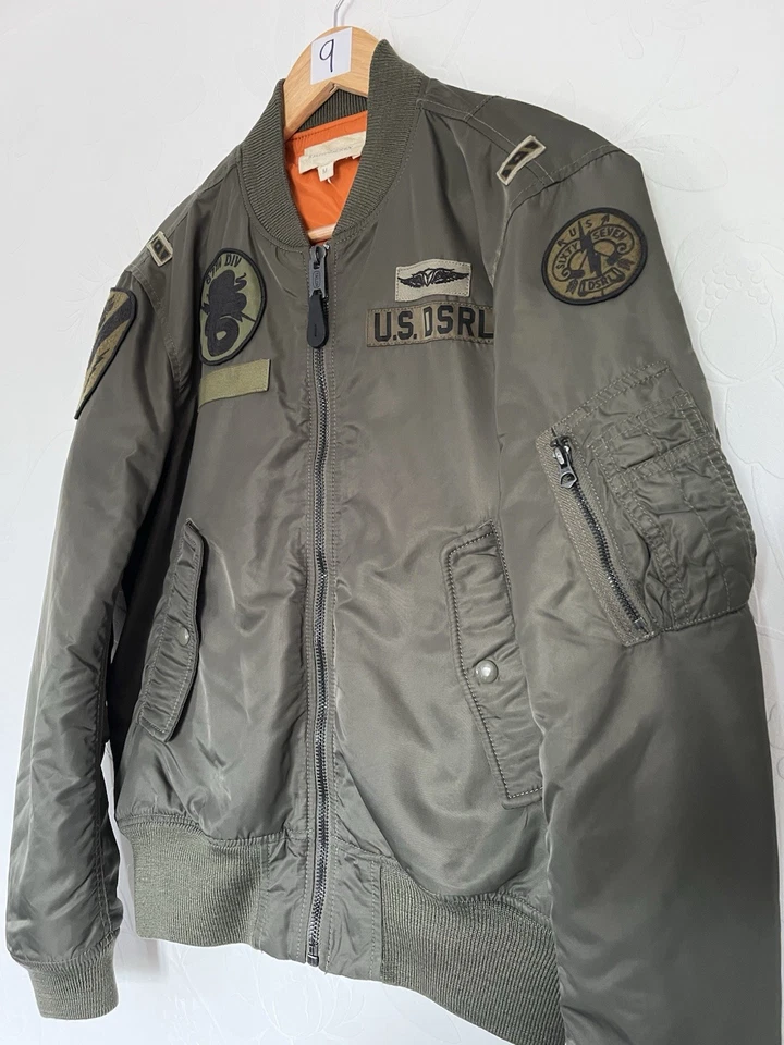 Denim & Supply Ralph Lauren Ma-1 Bomber Jacket Green Medium (Great Condition) - Image 2 of 4