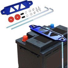 Battery Holder, Hold Down Bracket, Universal Hold Down Kit with Aluminum Blue