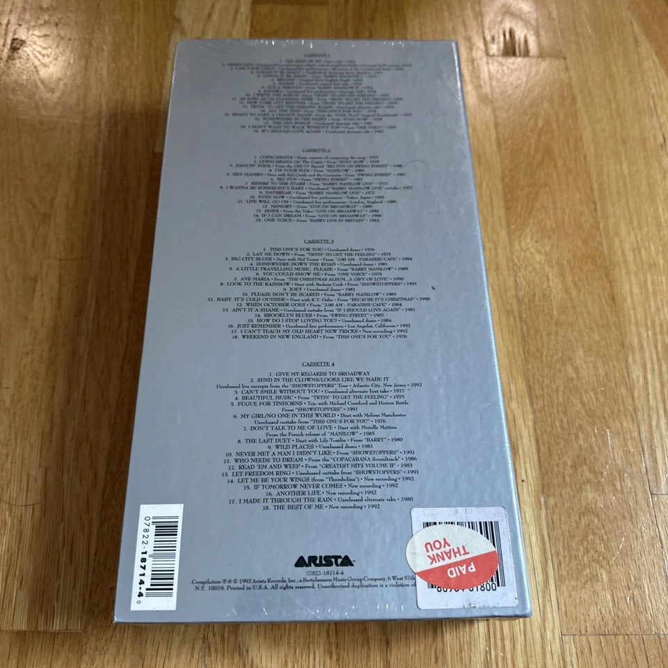 Barry Manilow 4 Cassettes 1 VHS Set The Complete Collection And Then Some... NEW - Image 2 of 4