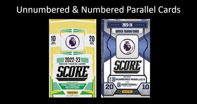 Panini Score Premier League 2022/23 2023/24 Unnumbered & Numbered Parallel Cards