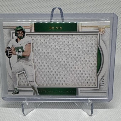 Bo Nix Panini 2024 National Treasures Collegiate NPI-IS-BNX Patch 08/25 Ducks