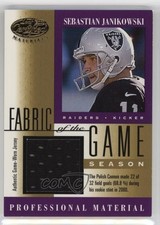 2001 Leaf Certified Materials Season /68 Sebastian Janikowski #FG-139 fm0