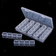 28pcs Transparent Cosmetic Storage Containers Lid Small Jars/Cups
