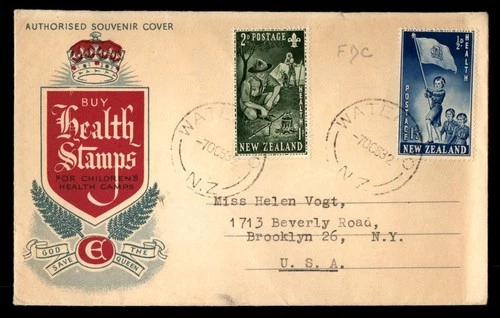 Mayfairstamps New Zealand FDC 1953 Scouts Health Stamps Combo First Day Cover aa