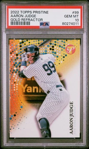 Aaron Judge 2022 Topps Pristine #99 Gold Refractor PSA 10