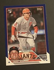 2023 Topps Update Series - Rookie Debut Casey Schmitt #US198 Royal Blue (RC)