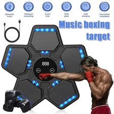 Smart Music Boxing Machine With Gloves Adults Kids Training Bluetooth Electronic