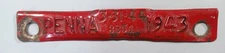 1943 Pennsylvania Motorcycle License Plate Pa Penna Indian Harley 