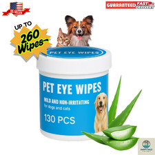 Pet Eye Wipes for Dogs  Cats, Hypoallergenic Tear Gunk Remover Cleaning Pad