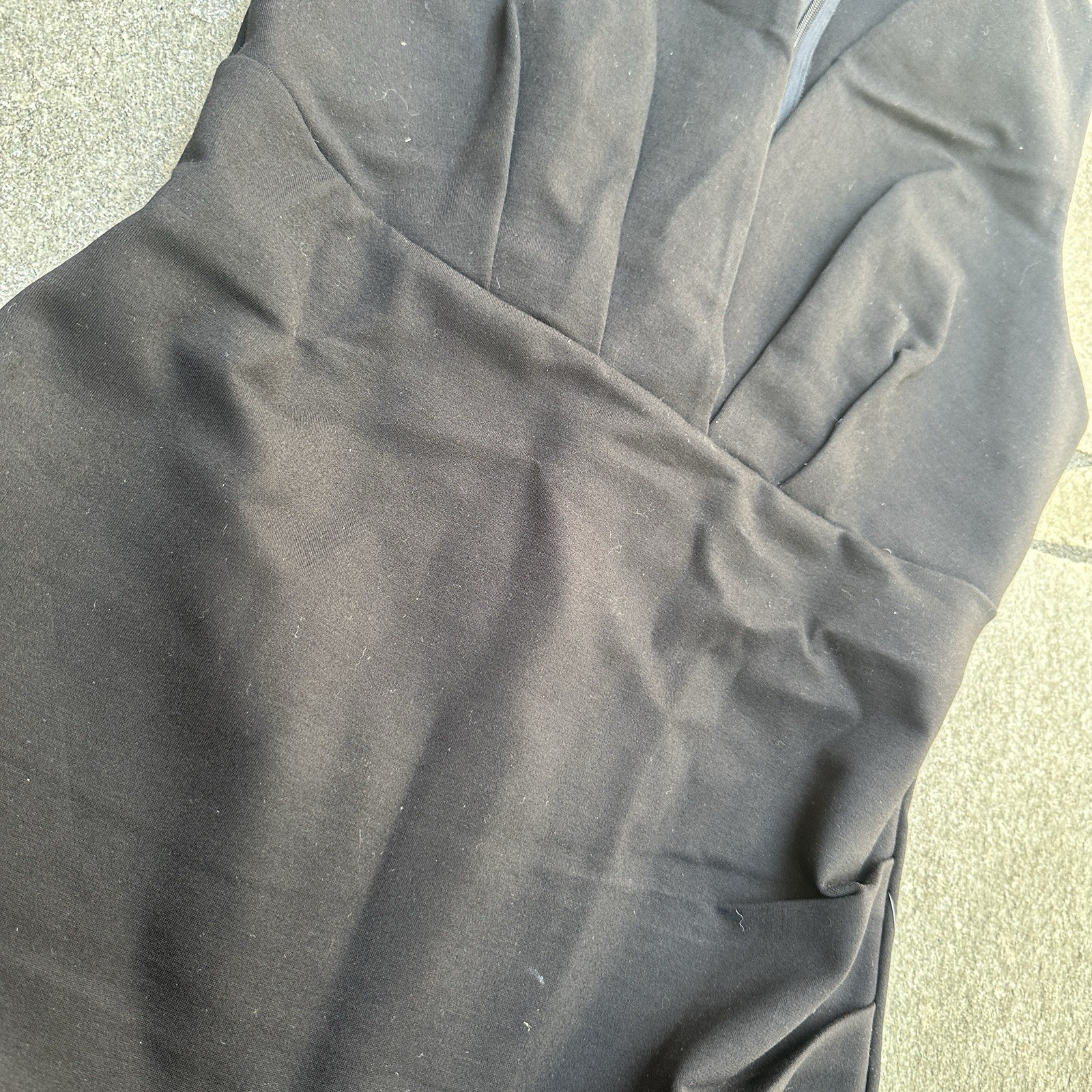 Lulus Dress Womens Medium Mini Cocktail Tulip Hem Plunging Neck Party Bodycon