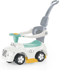 : Ride-On Car: 3-In-1 Walk  Drive - White, Green, Yellow - 3 Modes: Stroller-Wa