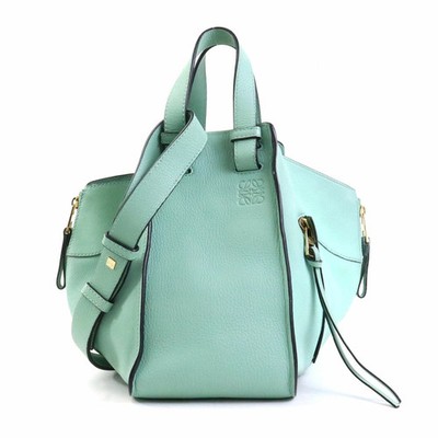 Loewe Hammock Leather Shoulder Bag Pale Green