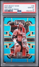 Oba Femi 2024 Panini Select WWE #38 Light Blue 209/249 Rookie RC PSA 10 Gem Mint