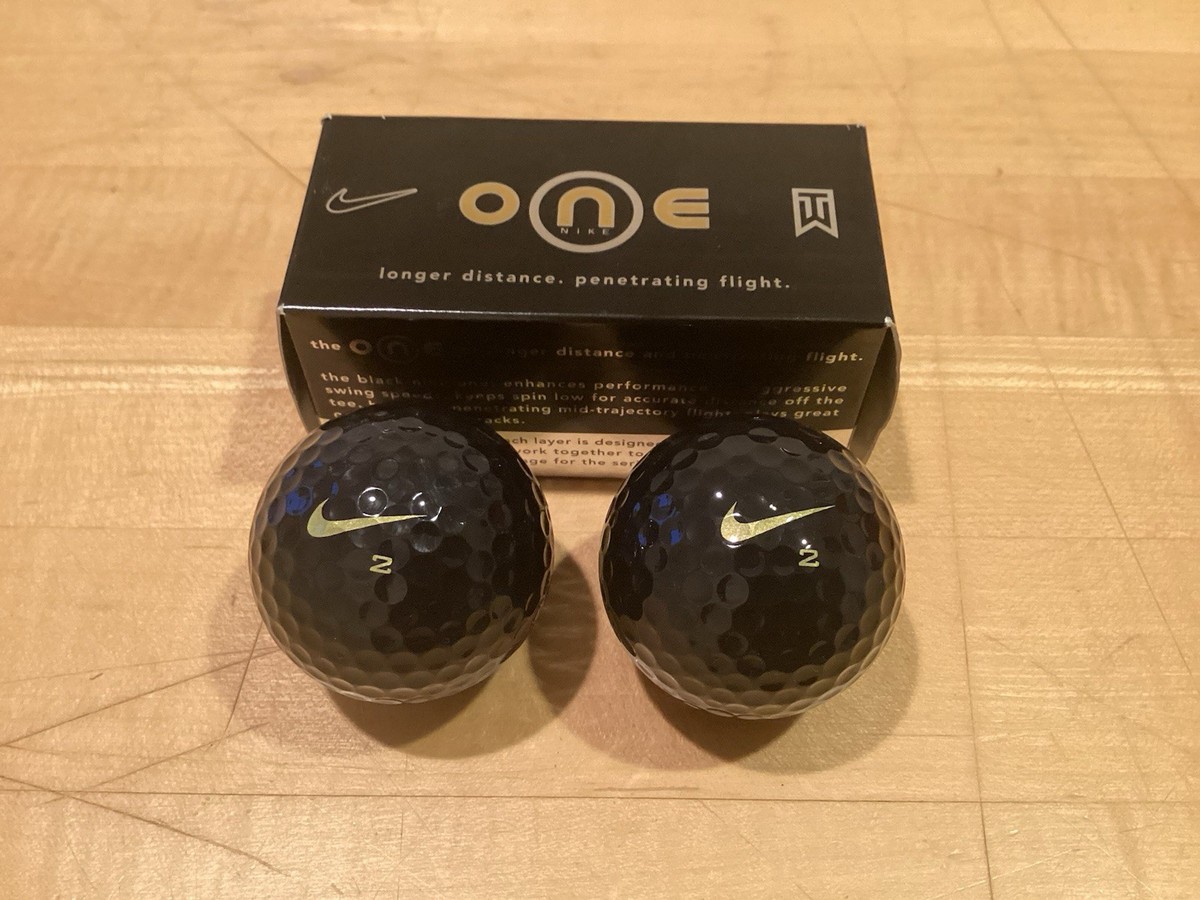 Nike Tiger Woods One Black Golf Balls (2) Limited Edition #1