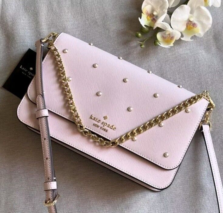 Kate Spade KF495 Madison Studded Faux Pearls Flap Kate Spade KF495 Madison Studded Faux Pearls Flap