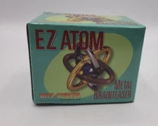 Bits & Pieces EZ Atom Metal Brainteaser in Box with Solution paper rare unused