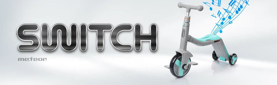 Laufrad für Kinder Roller 3in1 Dreirad Kinderfahrrad Kickscooter LED mit Musik - Bild 3 von 4