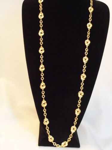 Linea By Louis Dell?Olio  Gold tone Love Knot Necklace BN - Afbeelding 1 van 4