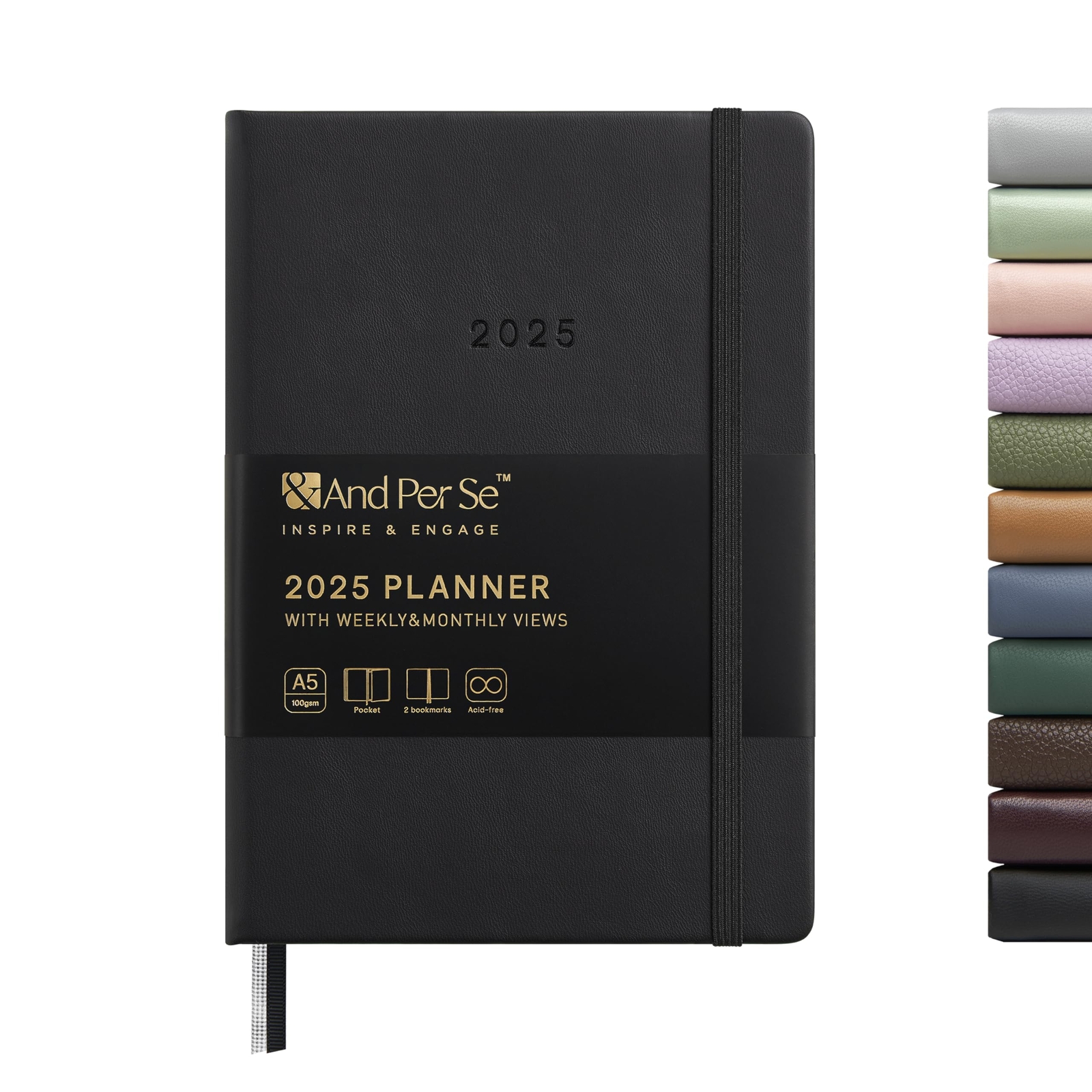 And Per Se 2025 Planner-Daily Weekly & Monthly Hardcover Planner 5.7