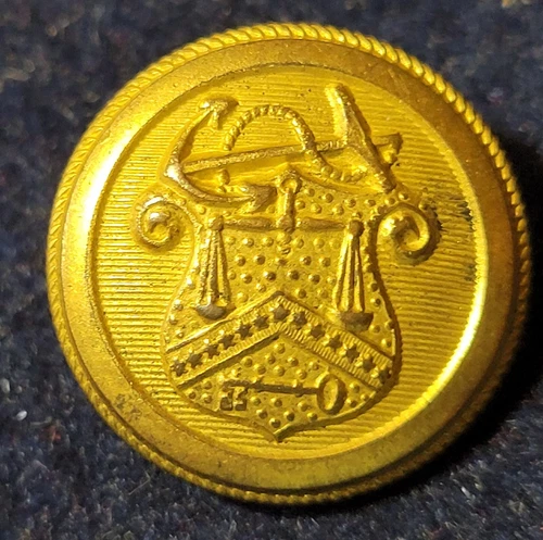 CIVIL WAR ERA UNITED STATES REVENUE CUTTER SERVICE BUTTON ALBERT# FD-3-A