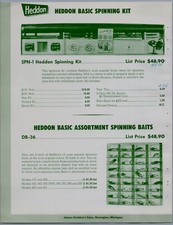 1955 Heddon Spinning Kit Spinning Lures Print Ad Flyer Michigan