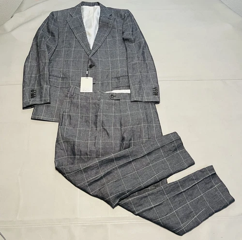 New Suitsupply Pure Linen Lanificio Fratelli Lazio Blazer/Pant Suit Window-42S