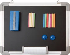 Chalkboard Set - Small Black Board Magnetic Chalk Eraser Chalk Sticks Magnets