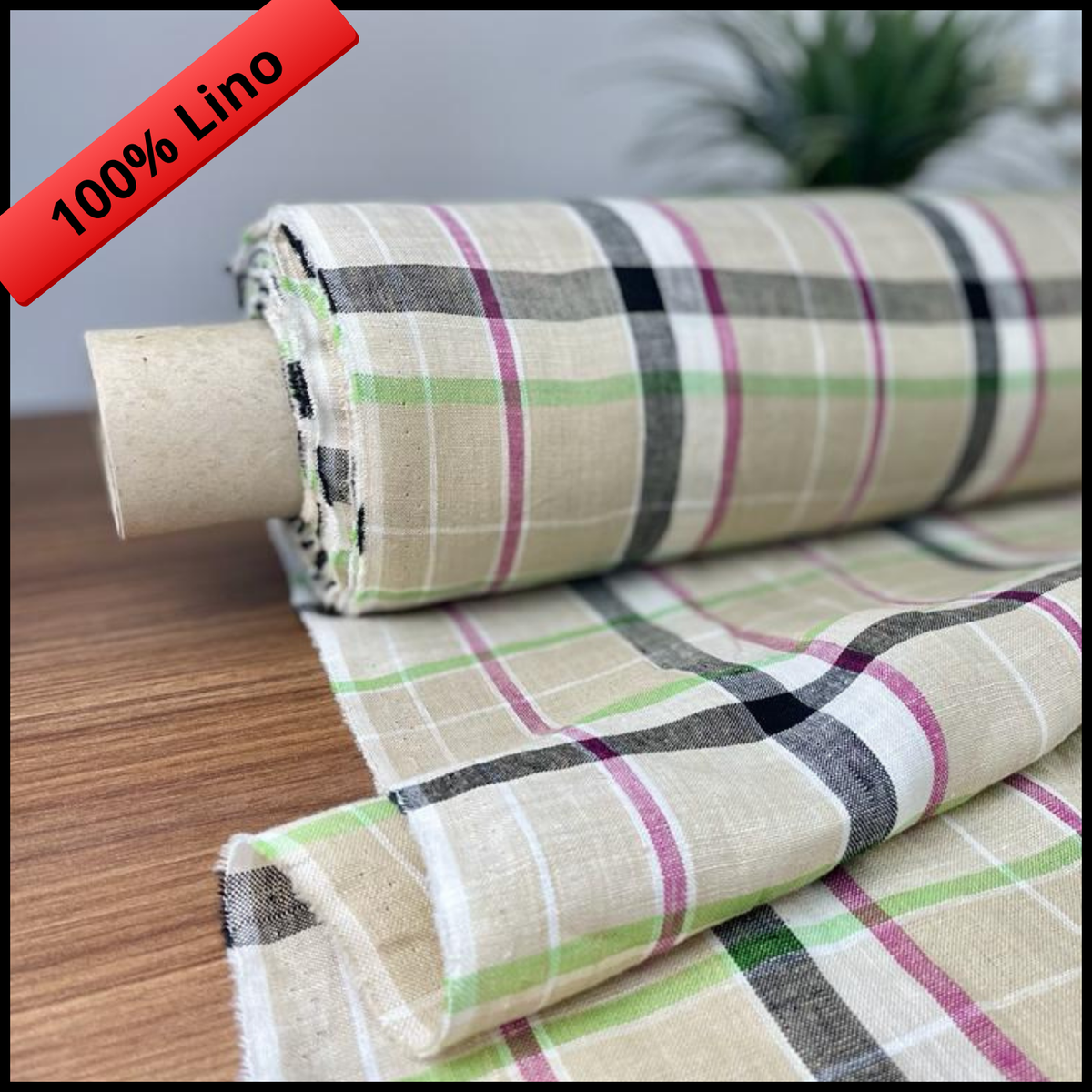 TESSUTO 100% PURO LINO PER TENDE DIVANI TAPPEZZERIA AL METRO