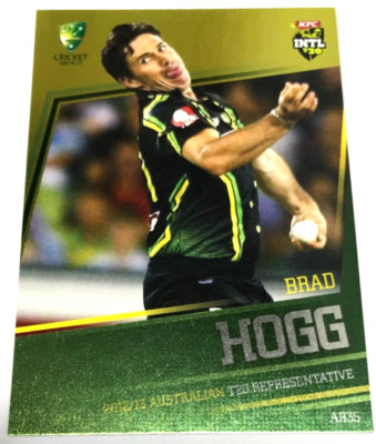 2012-13 SE BIG BASH CRICKET CARD AUST. REPRESENTIVE CARD AR35 BRAD HOGG