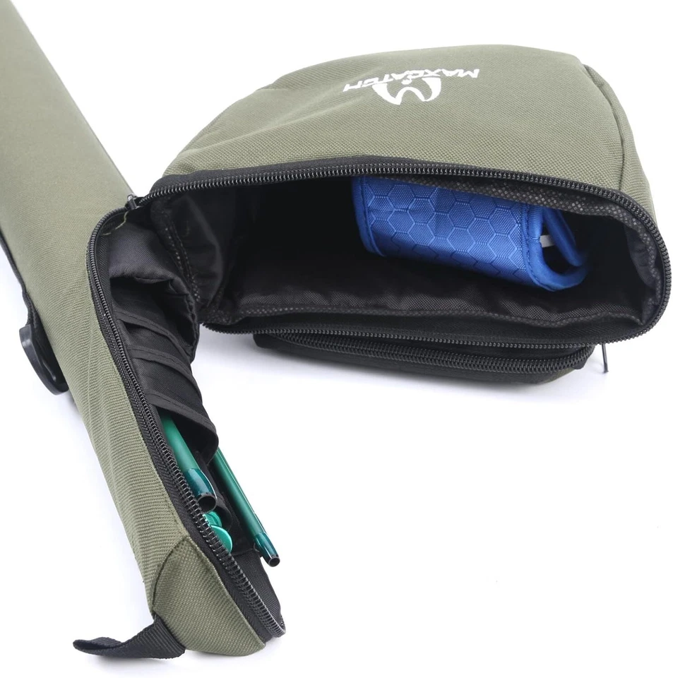Estojo de vara de pesca com mosca com bolsa de molinete, bolsa de proteção completa, para 9 pés 2/4 peças - Imagem 4 de 4