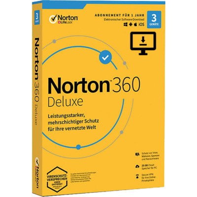 NORTON 360 DELUXE 2024 3 Geräte / 1 Jahr inkl. 25GB Cloud, ABO DIGITA 4